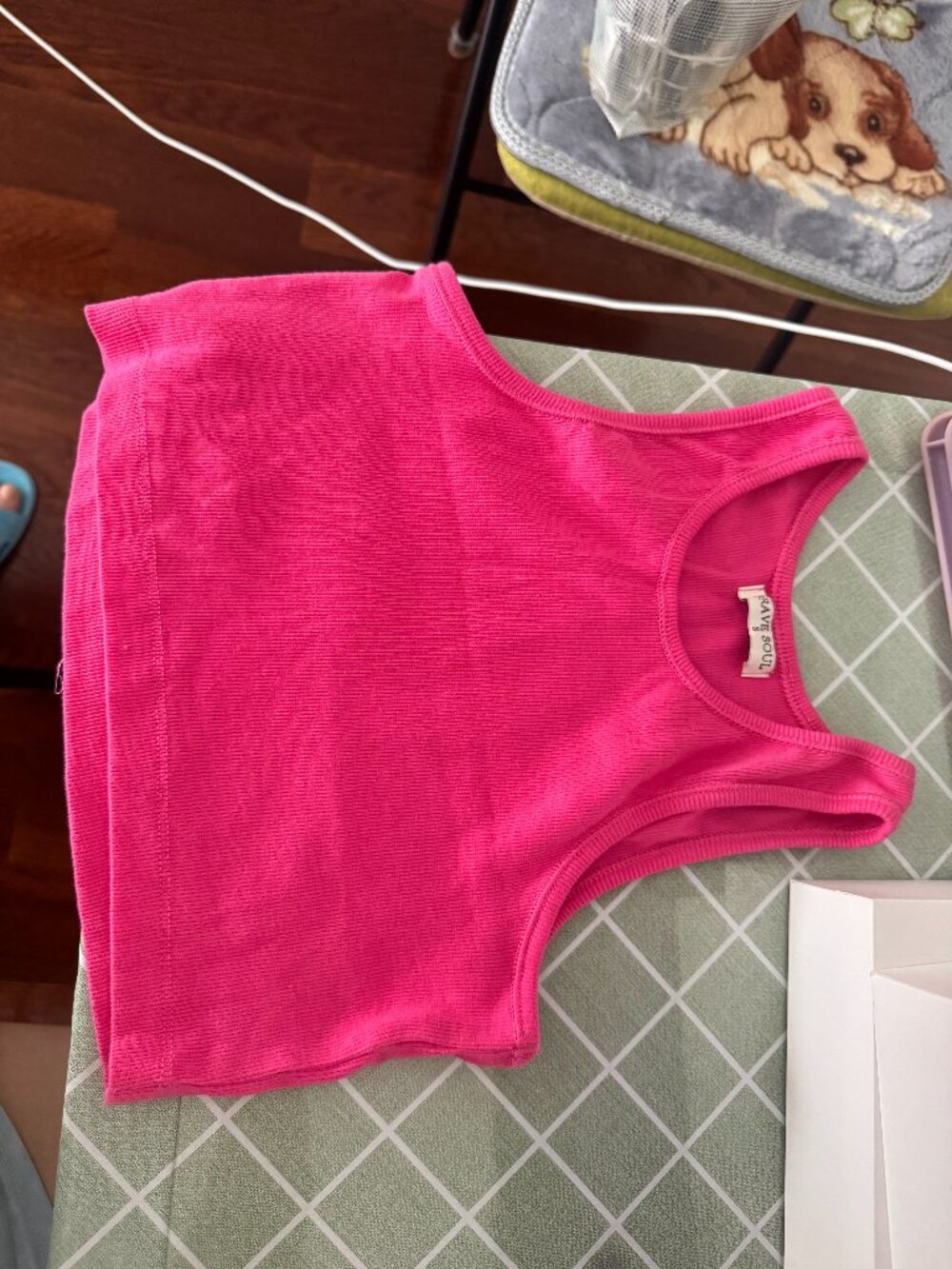 NWOT Brave Soul Hot Pink Ribbed Cropped Tank Top US Size S